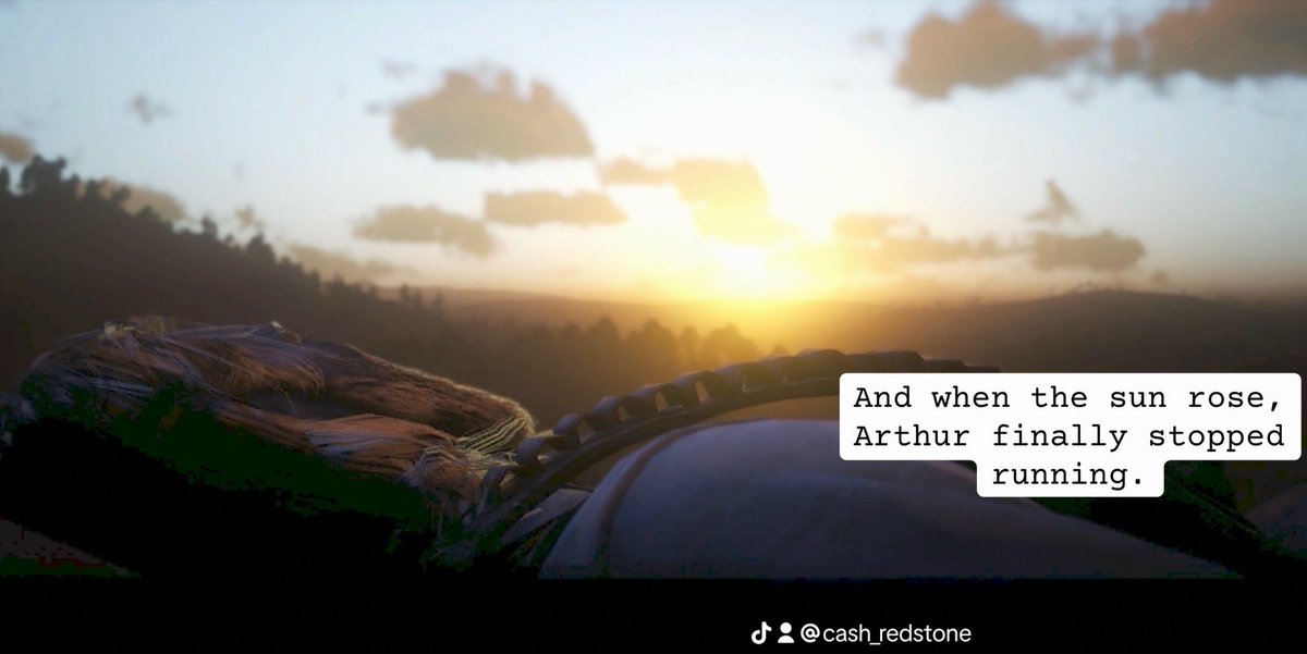 CashRedstone's tweet photo. RDR2 ENDING SPOILERS

You can begin another save. Bring everyone back to camp. Ride every trail again.

But you can never meet Arthur unknowingly — and every new beginning carries the weight of the goodbye waiting at the end.

We thought we were beginning an outlaw story. We didn’t know we were about to lose somebody.

#RDR2