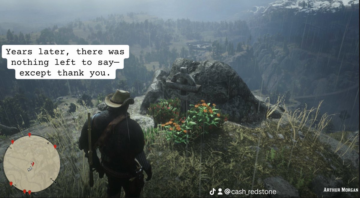 CashRedstone's tweet photo. RDR2 ENDING SPOILERS

You can begin another save. Bring everyone back to camp. Ride every trail again.

But you can never meet Arthur unknowingly — and every new beginning carries the weight of the goodbye waiting at the end.

We thought we were beginning an outlaw story. We didn’t know we were about to lose somebody.

#RDR2