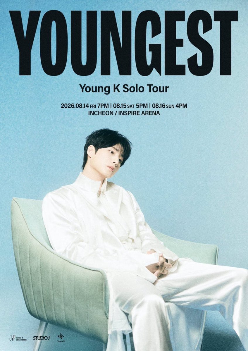 Tickkets_JP's tweet photo. ✨ Young K Solo Tour 〈YOUNGEST〉 IN INCHEON 🇰🇷
🎟️ Premium Young K Incheon Concert Ticket Agency & Proxy Service

Catch DAY6's Young K live at the INSPIRE ARENA for his solo tour "YOUNGEST"! Secure the absolute best views for his unforgettable performances with our fast, safe, and reliable ticketing service.

🗓️ Event Dates:
・2026.08.14 (Fri) 19:00 [DAY 1]
・2026.08.15 (Sat) 17:00 [DAY 2]
・2026.08.16 (Sun) 16:00 [DAY 3]

📍 Venue: INSPIRE ARENA (Incheon, South Korea)

👑 Available Seating Tiers & Options:
▫️ VVIP Tier — Front Row Stage Access & VIP Fan Benefits 🔥
▫️ VIP Tier — VIP FLOOR / STANDING (Front Area + Soundcheck included) ✨
▫️ Regular Tier — Reserved Seating (1st, 2nd, and 3rd Floor Prime Seats) 🎯

✨ Why Choose Our Ticket Agency?
・Full support for FC presale verification, general sale & local ticket collection
・Consecutive seating available for group bookings across all days
・Proven track record with dedicated guidance for international buyers

�� Best Seats Secured • Fast, Safe & Reliable Service ✅
💬 Send us a DM when you are ready to purchase! 📩

#YoungK #DAY6 #영케이 #데이식스 #YOUNGEST #YOUNGK_SOLO_TOUR #INSPIRE_ARENA #KpopTicketProxy #SeoulConcert #TicketTransfer #TicketProxy #DAY6Tickets #韓国代行 #チケッティング代行 #대리티켓팅 #댈티