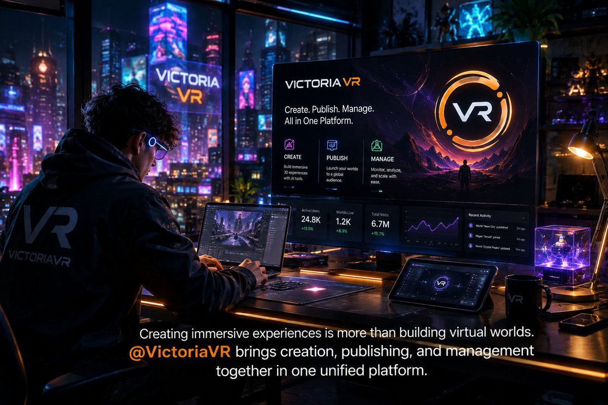 planetinary's tweet photo. Creating immersive experiences is more than building virtual worlds. @VictoriaVR brings creation, publishing, and management together in one unified platform, giving creators the tools to develop,launch,refine,and scale AI-powered 3D applications with greater speed and efficiency https://t.co/v6AlQWZKqJ