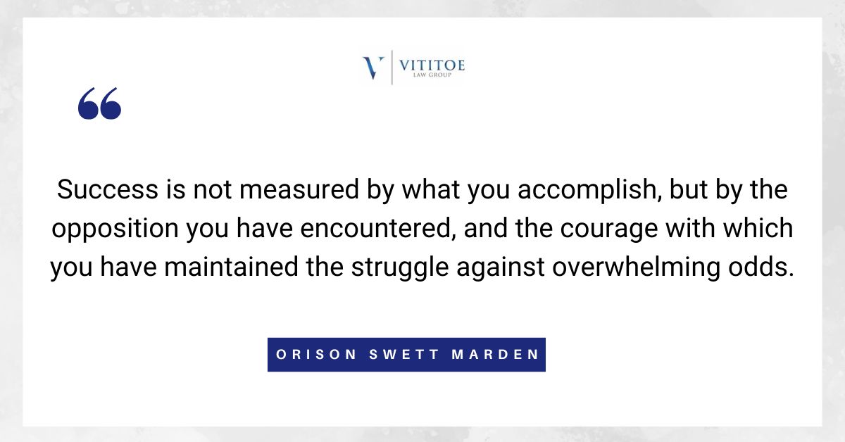 VititoeLaw's tweet photo. The greatest victories often begin with the hardest battles.

What defines us isn't the difficulty we face, it's the courage to keep moving forward when the path feels uncertain.

Every step forward is a testament to your strength.

#VititoeLawGroup #KeepMovingForward https://t.co/Jgxjpl8ge7