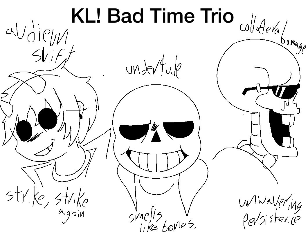 KonnorThe60010's tweet photo. Bad time trio take #undertale #undertaleau #badtimetrio
Collateral damage by @madd4punk and @TheDrop0ff
Storyshift take by @eunoia_ogg https://t.co/9QQiw6tAer