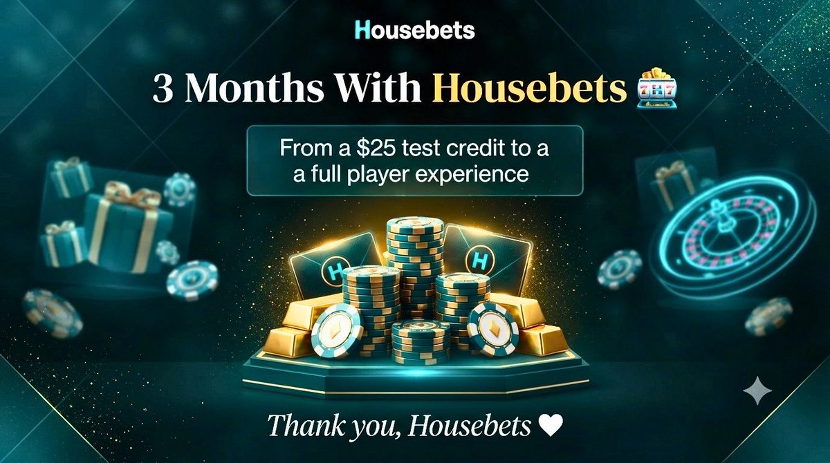 infinitesideee's tweet photo. 3 months ago I got a random email from the founder of @housebets @p0rchy 👀

“$25 test credit. No deposit. Try us yourself.”

At first I was skeptical, but I decided to test it.

Fast forward 3 months… Housebets has honestly become one of the best casino platforms I’ve played on.

✅ Smooth deposits & withdrawals
✅ Great promotions
✅ Competitive RTP
✅ Fast support
✅ VIP experience without endless grinding

Their promotions are also crazy Wave 1 had a $2M giveaway, and Wave 2 is coming with a massive $25M prize pool 🔥

I’ve tried many big casinos, but Housebets surprised me.

If you’re looking for a new platform, get in early 👀 #Gambling𝕏 #crypto #cryptocasino 

🎰 https://t.co/DHsXNtCHBR