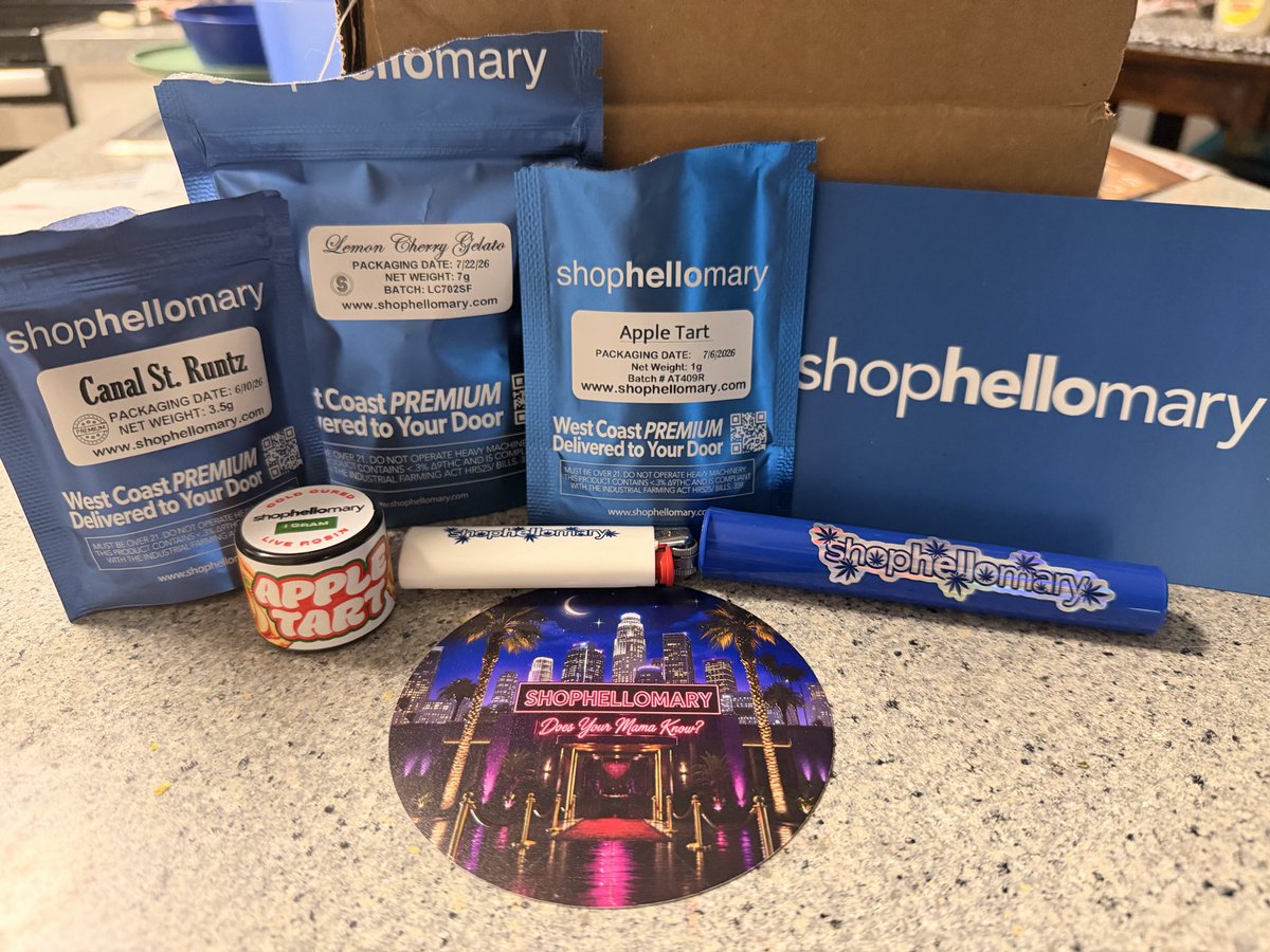 EliteRipss's tweet photo. @ShopHelloMary never misses with these fire packs

Got some 70-149u Apple Tart Rosin, plus Lemon Cherry Gelato Smalls and Canal St. Runtz all three are absolute hitters. 

Don't forget to use code ELITE. All links are in my bio! https://t.co/beJsisWp4U
