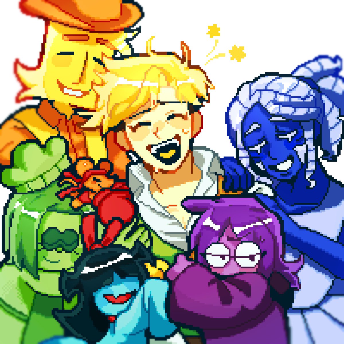 9Aaaalt29's tweet photo. HUG！🌼
 #DELTARUNE https://t.co/pJyHByiEvj