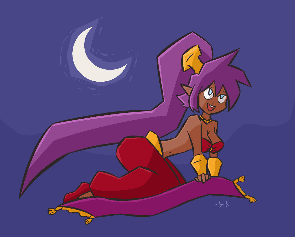 gabcdraws's tweet photo. Shantae found a magic carpet https://t.co/NLQfsa4Rpg