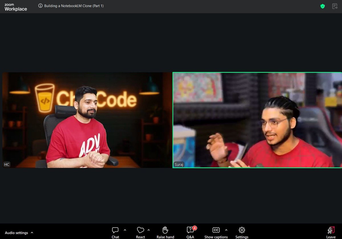 adiitya90's tweet photo. Day-11 of GenAI cohort by @ChaiCodeHQ 
Today we starts to build notebooklm
by @surajtwt_  sir
> Setup the project structure 
> Initialise docker DB and prisma
> Better Auth for authentication 
#deterministic and #nondeterministic model by @Hiteshdotcom  sir

#chaicode #genai https://t.co/RIdc8Ibgy5