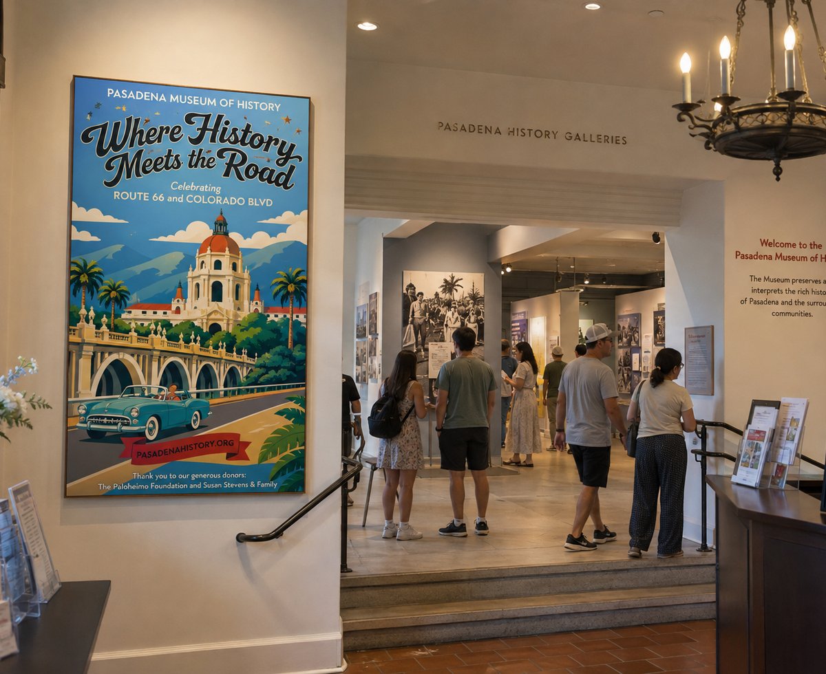 McGregorShott's tweet photo. Just designed the branding for a Pasadena Museum of History exhibit celebrating the centennial of Route 66 and the 150th anniversary of Colorado Boulevard! The exhibit runs now through January. https://t.co/IhhsFQFgYQ