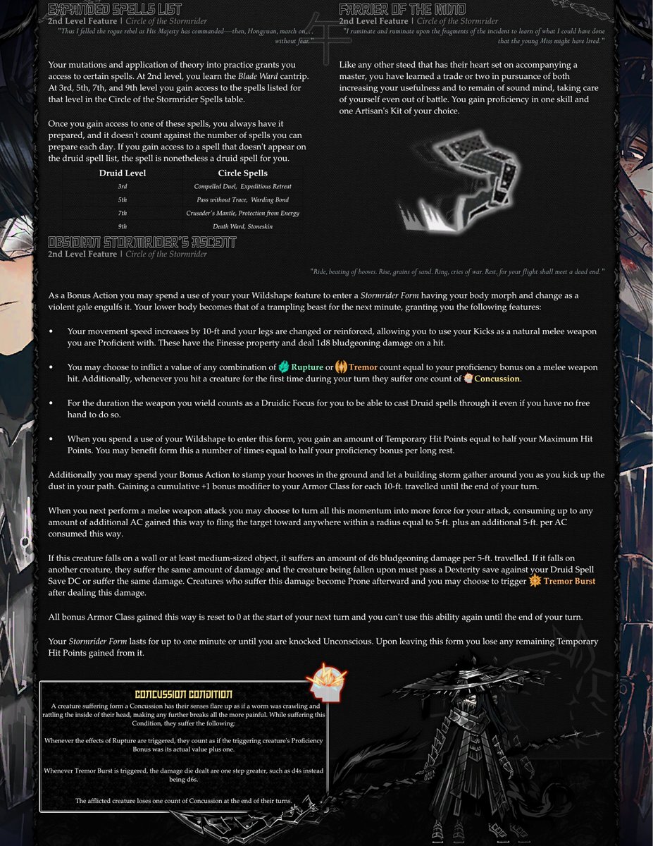 undertomesThe's tweet photo. Enter your Stormrider Form and cause a stampede with our newest subclass! Yes, you can kick people to oblivion and then some!

#LimbusCompany #LCB #5e #DnD  [1/2] https://t.co/d7qWNV5NYv