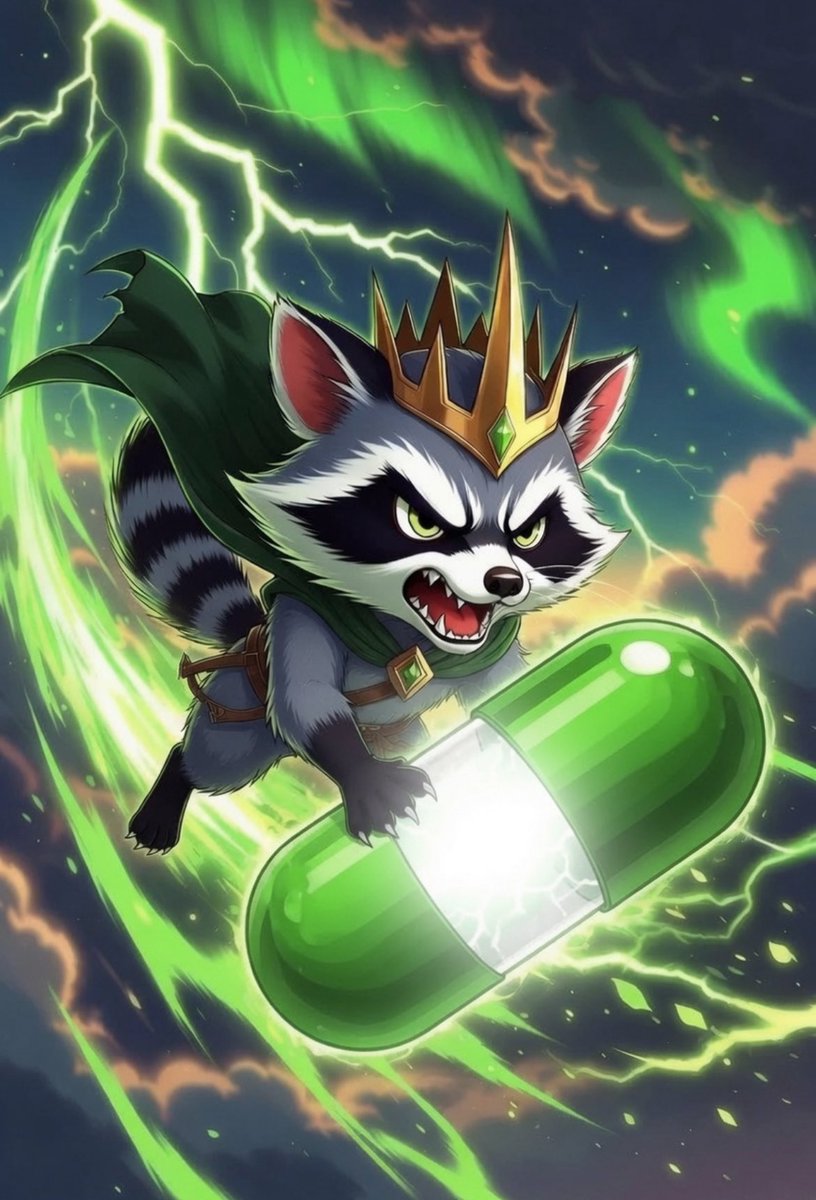 JimothyOnSOL_'s tweet photo. Power up pill acquired. 💊🦝

@Pumpfun https://t.co/QRBNk62Sxa