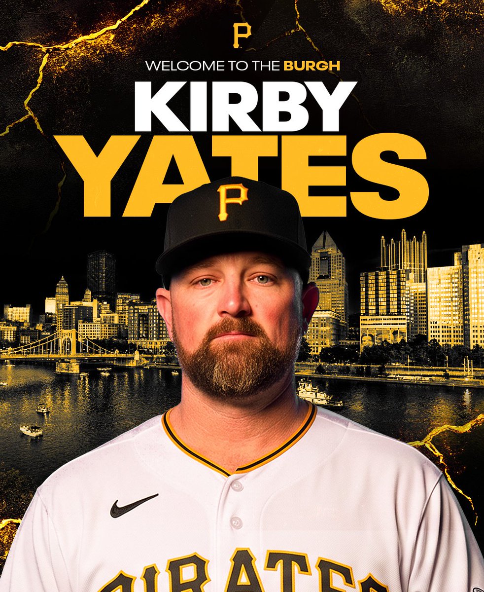 Pirates's tweet photo. Welcome to Pittsburgh, Kirby! https://t.co/wChQjKHa0N