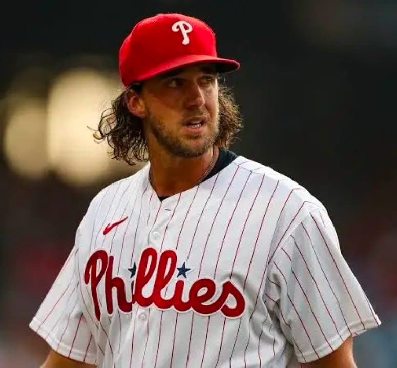 twchristensen's tweet photo. Aaron Nola was given his current contract at 30 years old in 2023.  The deal was for 7 years at an average $24.6M per year ($172M) with no opt-outs and a full no-trade clause.  He was crushing it in 2023, right?  Wrong!  He had a 4.46 ERA and gave up 32 homers that season leading to his contract.  Nola isn’t cooked…. He’s been cooked.  And we threw ridiculous money and a player-friendly contract at him because 🤷🏻‍♂️ 

The #Phillies have no chance.  We deserve this.