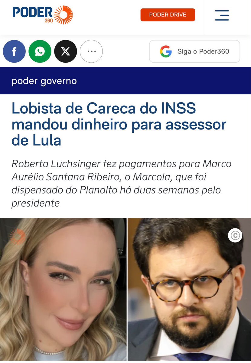 FlavioBolsonaro's tweet photo. 🚨BOMBA!
Roubo dos aposentados do INSS entrou no gabinete de lula!

Lobista do Careca do INSS mandou dinheiro pro Marcola, o Chefe de Gabinete de lula. https://t.co/ltSGDjCBwx
