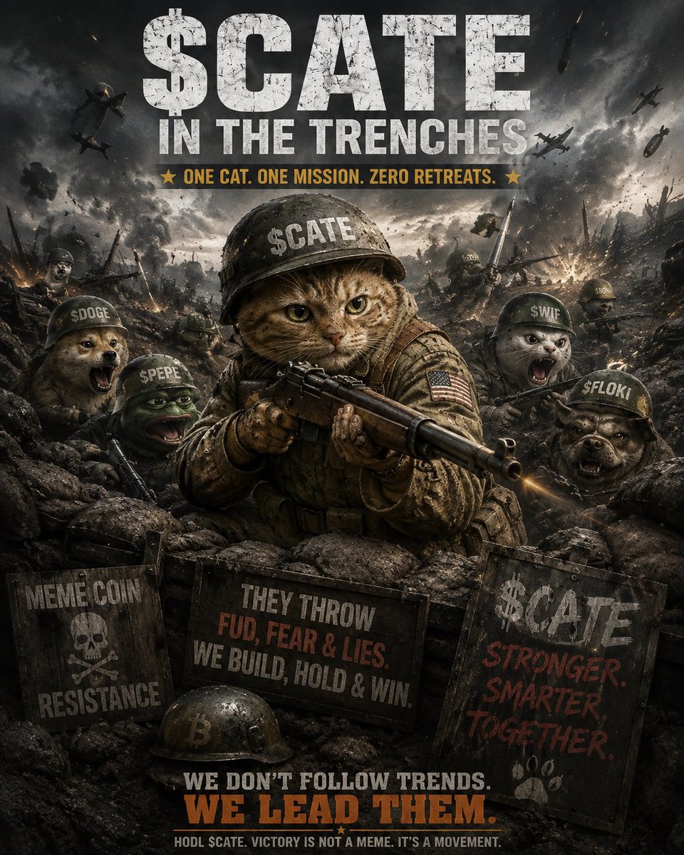 STOAKED__'s tweet photo. 🪖🐈‍⬛ THE TRENCHES AREN’T FOR EVERYONE.

•They thought they could bury $CATE.
• They thought the fear would win.
• They thought the community would run.
• They were wrong. ⚔️

$CATE IS IN THE TRENCHES.

Mud on our paws.
Fire in the sky.
Diamond claws locked in. 💎🐾

This isn’t just another meme coin.