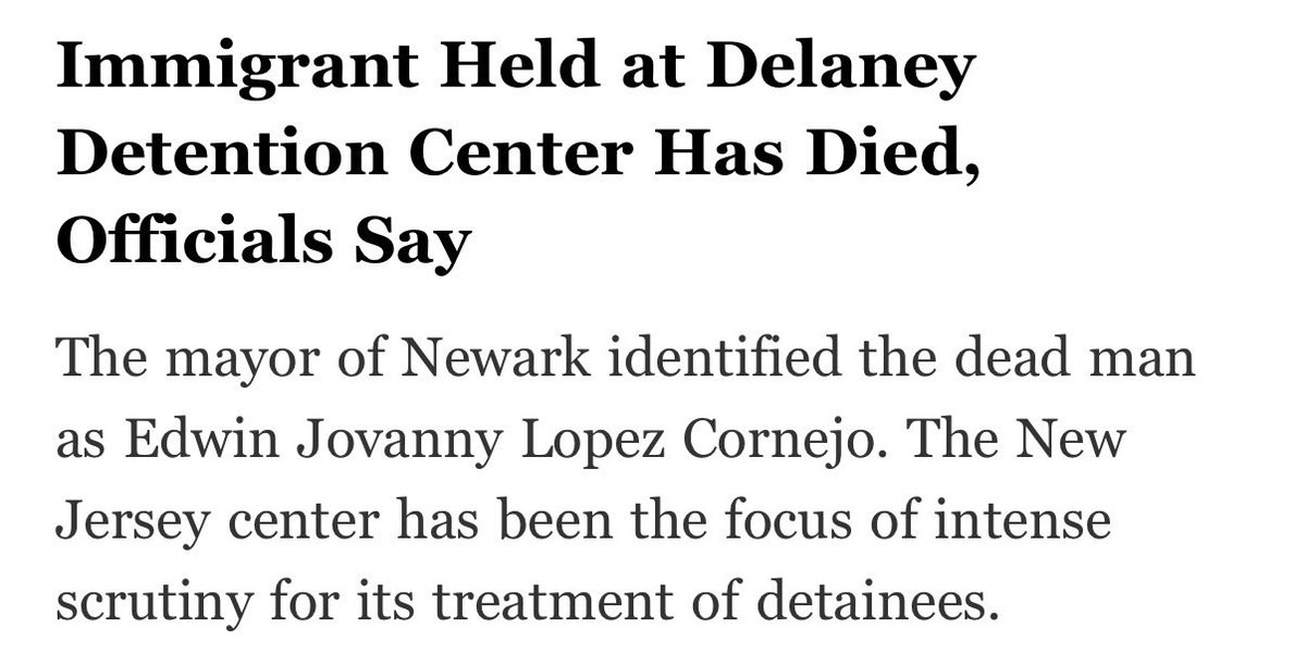 RitchieTorres's tweet photo. I recently conducted an oversight inspection of the Delaney Detention Center, a billion-dollar boondoggle that has more to do with cruelty than with public safety.

Most of the immigrants detained at Delaney have no history of serious or violent crime. None. 

Immigrants like Edwin Jovanny Lopez Cornejo are dying senselessly in a detention facility that has no reason to exist.