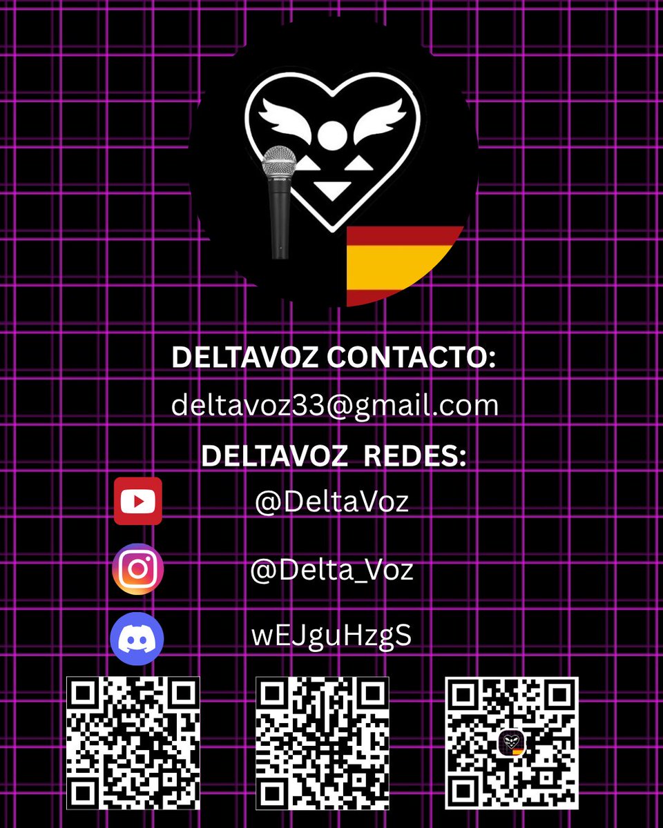DeltaVoz33's tweet photo. Estamos haciendo un mod doblando los diálogos de deltarune (usando el parche de DeltaEsp) aquí os dejo algunos fragmentos y la carta de promoción, quién se quiera unir que escanee el tercer qr ese es el server de discord (es el segundo archivo). https://t.co/jTKnUKefsx