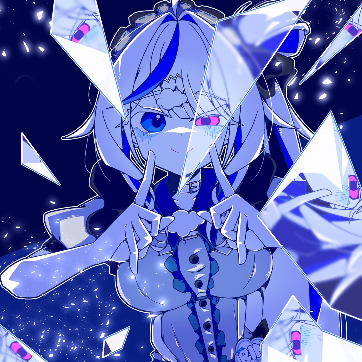 Pb_216's tweet photo. #kumorinart 
💙💙 https://t.co/Nj7qFU0fJb