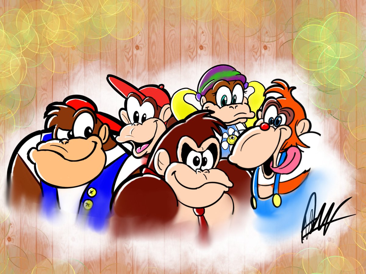 AS_12239's tweet photo. I drew the whole Donkey Kong Crew from DK64! 🍌✍️ https://t.co/nrBnOO9njq