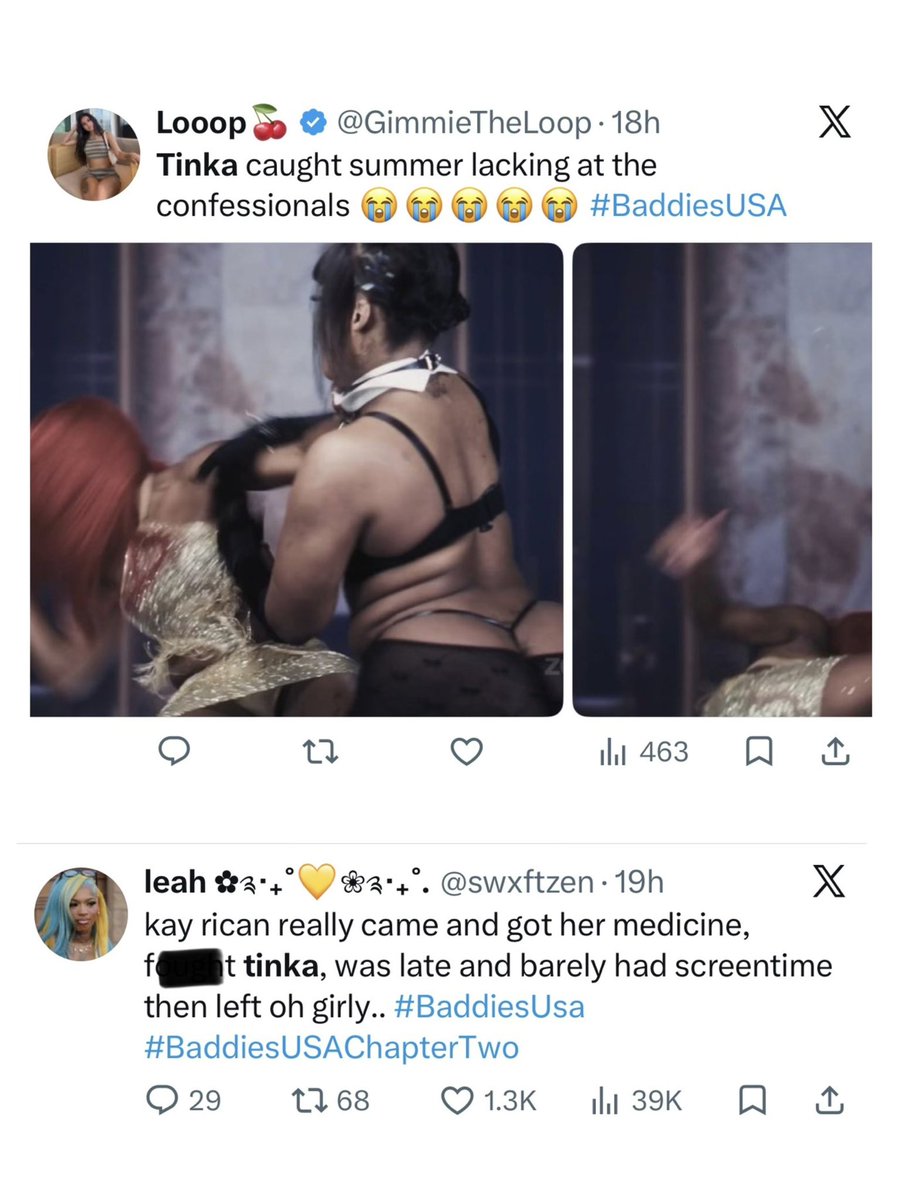 The_ZeusNetwork's tweet photo. #5 for #BaddiesUSAChapterTWO & #26 for #BadBoysDominicanRepublicReunion on the Twitter βXβ Charts got us GAGGED!! π₯ Swipe right & give your thoughts about #CirocGalore, #Tesehki, @Fania_Cherry, @tinkaabellaaa_ , @MariahLynBoss, @KoldKilla_, @summernoneother, & Bad Boy #Jayda ππΎ https://t.co/fvcE2mQwJ6