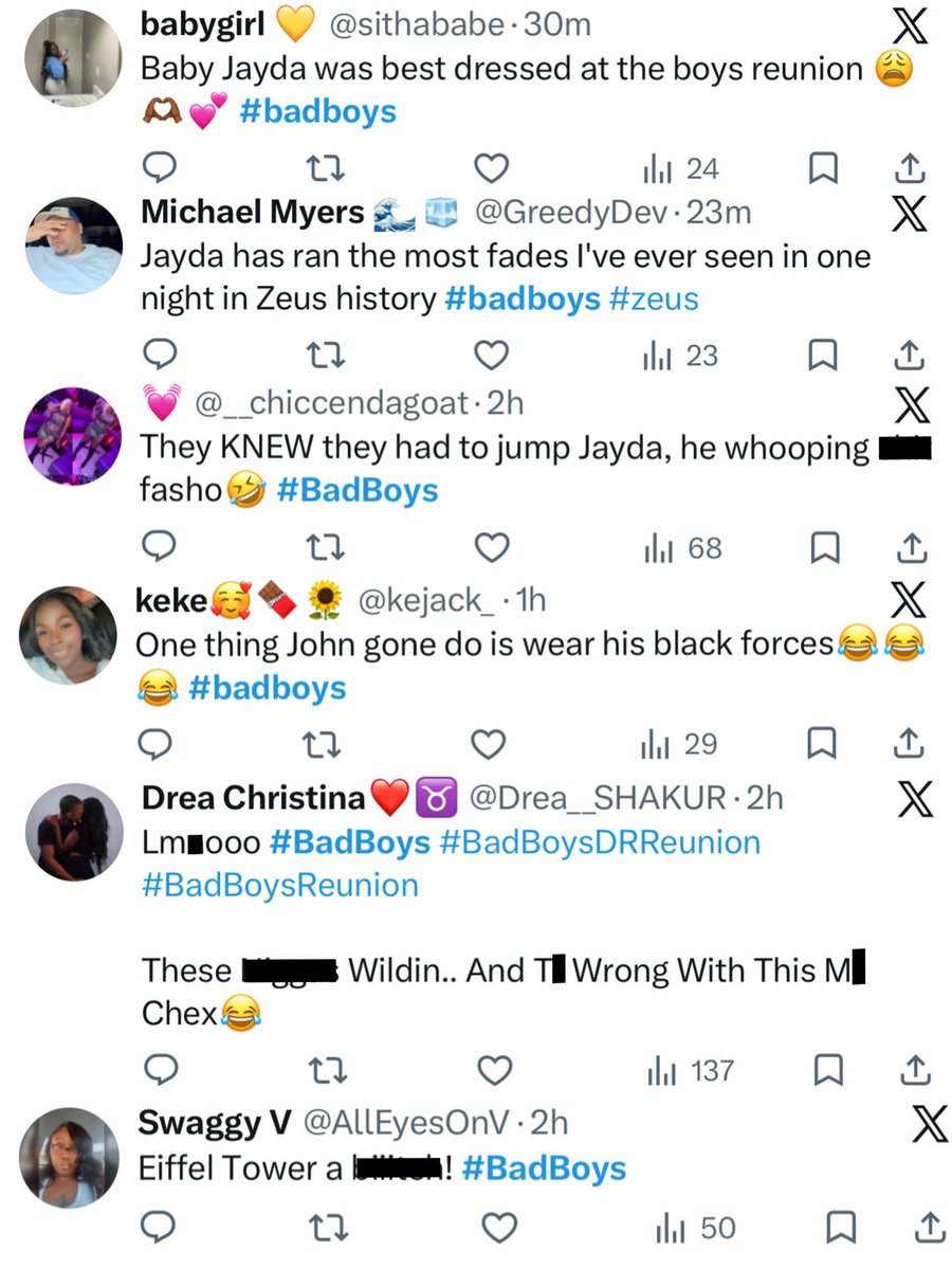 The_ZeusNetwork's tweet photo. #5 for #BaddiesUSAChapterTWO & #26 for #BadBoysDominicanRepublicReunion on the Twitter βXβ Charts got us GAGGED!! π₯ Swipe right & give your thoughts about #CirocGalore, #Tesehki, @Fania_Cherry, @tinkaabellaaa_ , @MariahLynBoss, @KoldKilla_, @summernoneother, & Bad Boy #Jayda ππΎ https://t.co/L4W70BCRDS