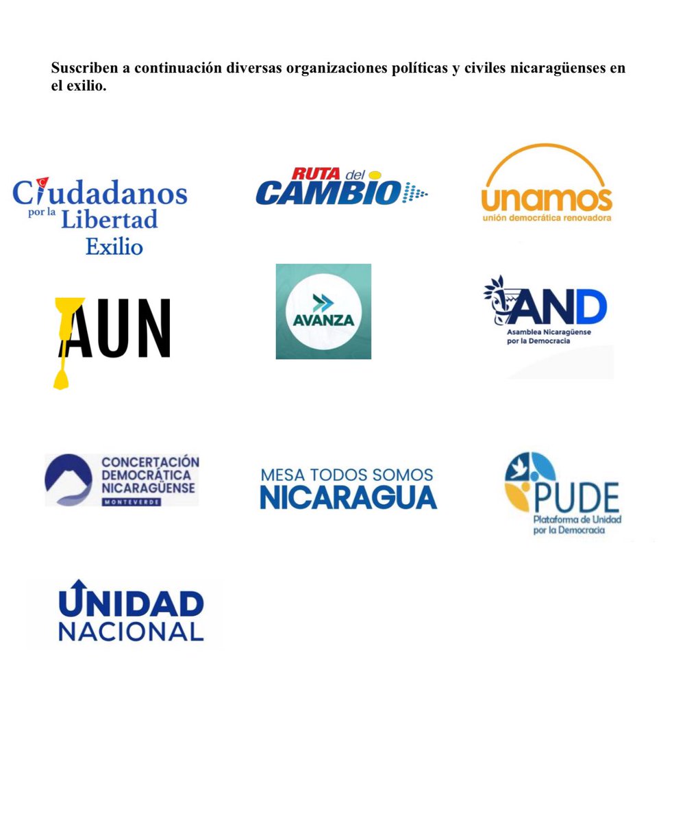 ANDemocracia's tweet photo. Organizaciones de la oposición democrática nicaragüense dirigió una carta a los cancilleres del hemisferio para alertar sobre el agravamiento de la crisis en Nicaragua y solicitar una respuesta coordinada de los Estados democráticos https://t.co/51azeFbxy0