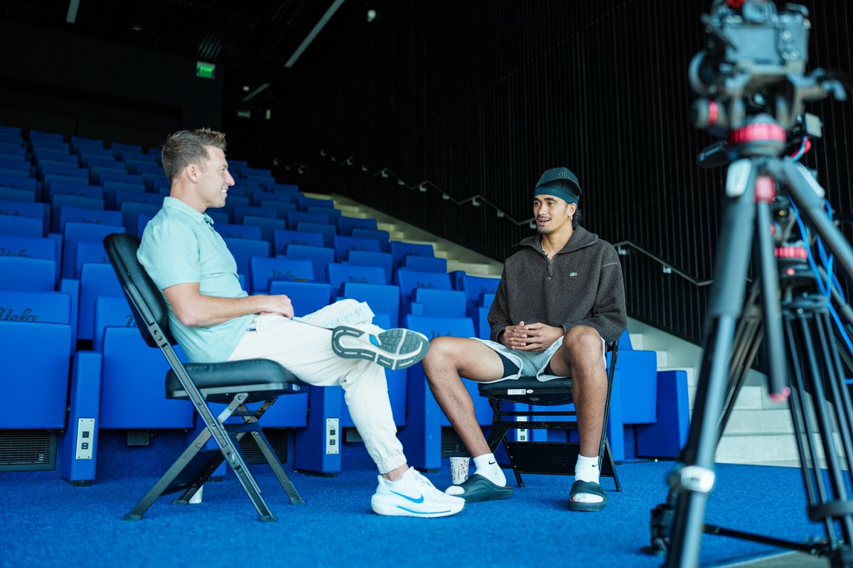 YogiRoth's tweet photo. Hey @UCLAFootball fans - just sat down with Nico Iamaleava for a conversation on the @yoptionfb podcast.  

It was one of the most enjoyable conversations I've had with a QB and think you'll enjoy listening, learning and discovering a lot about him. 

Be sure to subscribe to our YT channel to lock it in --> https://t.co/ta2DHcHJSS 

cc: @B1Gfootball @Todd_Blackledge