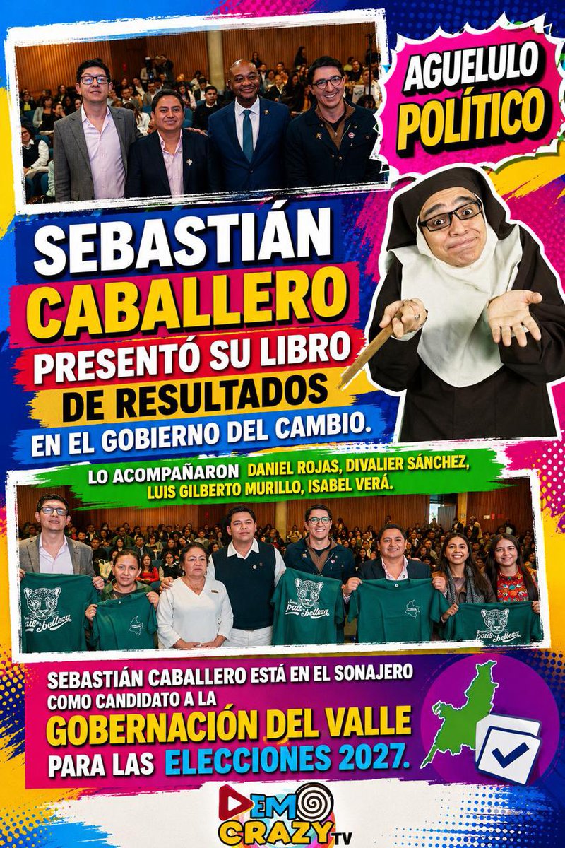 LAMONJACALI's tweet photo. Bendita! @SebasCaballer0 presentó su libro Construir el cambio. Lo acompañaron entre otros @DanielRMed @LuisGMurillo @DuvalierSanchez @IsabelVeraPacto .

Sebastián Caballero está en el sonajero como candidato a la Gobernación del Valle 2027. 

#AgueluloPolitico en desarrollo. https://t.co/8Dd1ax9Hbr