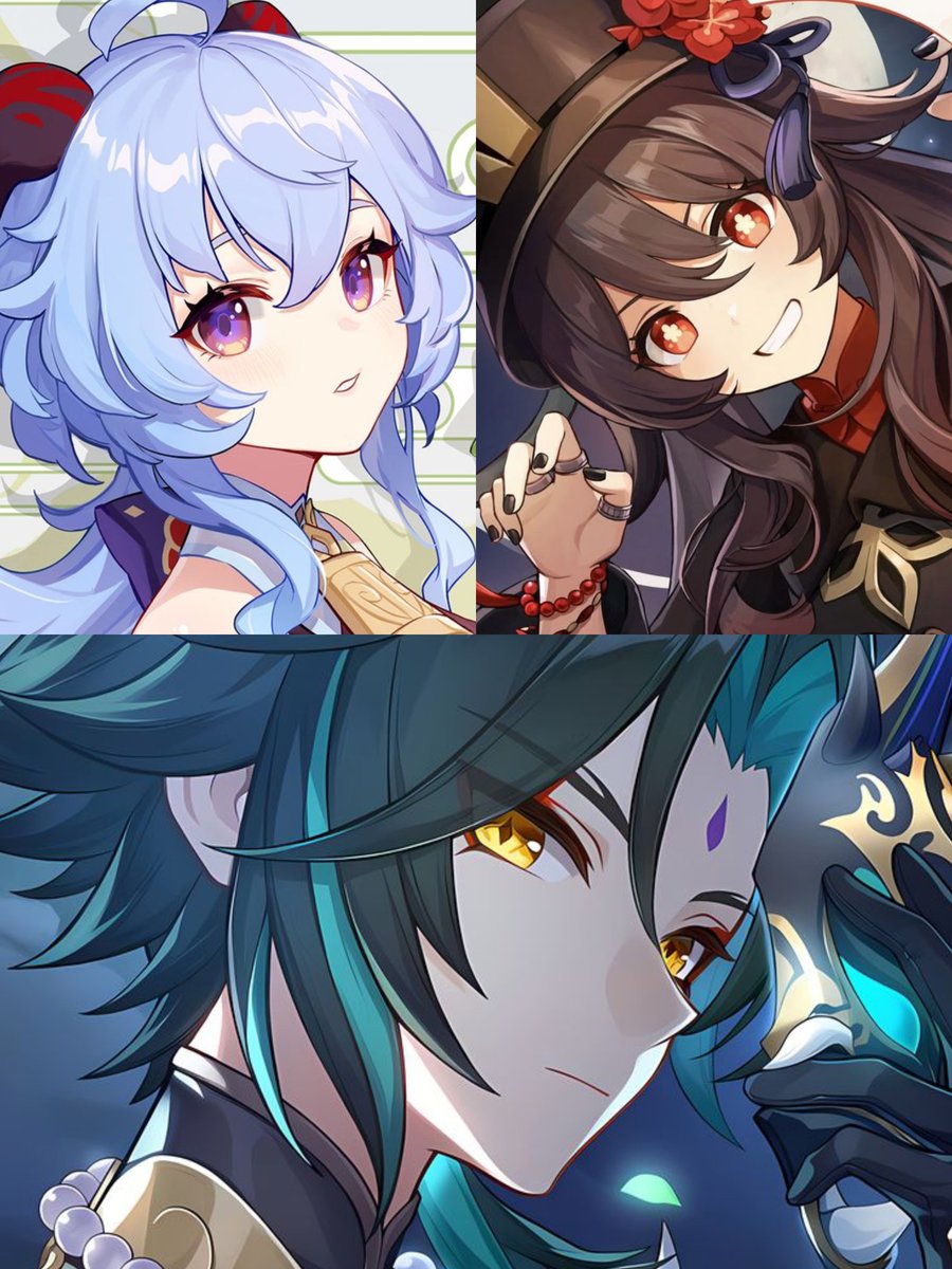 yanfeicrave's tweet photo. liyue big three the ogs- https://t.co/YdELipXeiy