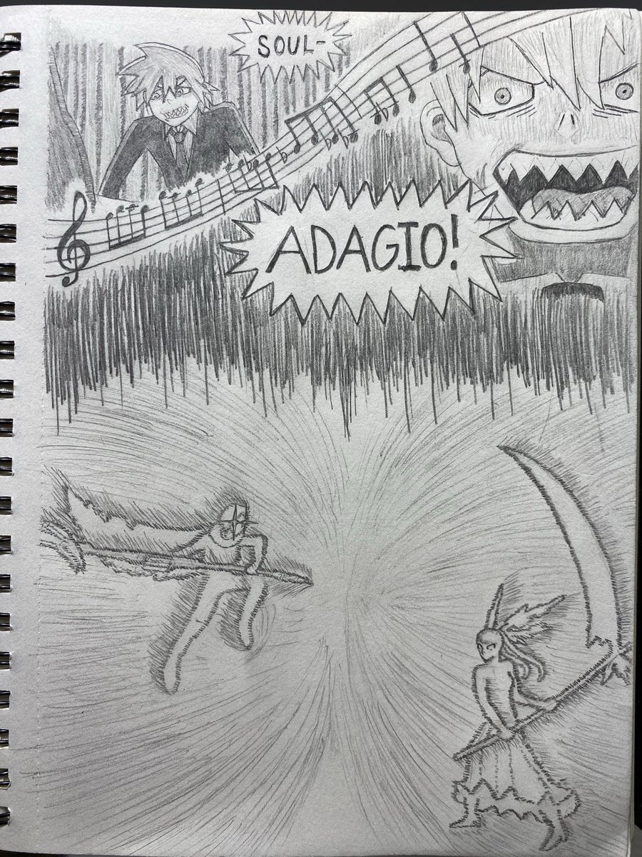 DavidKoude51757's tweet photo. Page 12 of “Ruby wins against Maka” is done!
I went for a different way of creating panels for this page, using part of the actual Soul Eater opening song “Resonance” to separate the panels.

Tell me what you think!
🌹🌙

#RWBY #RubyRose https://t.co/smxNK5OOUJ