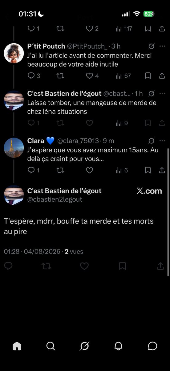 clara_75013's tweet photo. Oh waw… et il m’a bloqué évidemment.
J’ai peur des gens, comment c’est possible d’être comme ça ? https://t.co/P9YHYVhAfZ