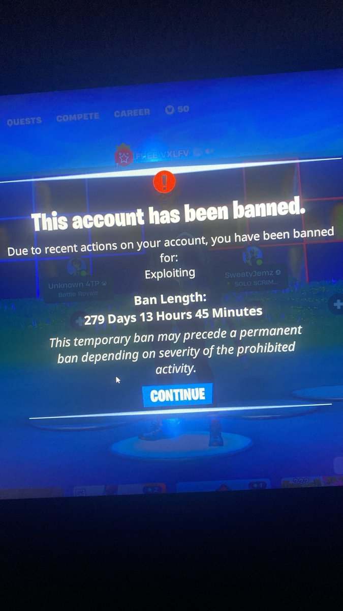Vxlfv1's tweet photo. @Fortnite @FortniteGame I need to talk to someone I’ve been false banned and have been waiting for an appeal https://t.co/HtUu0x7GtR