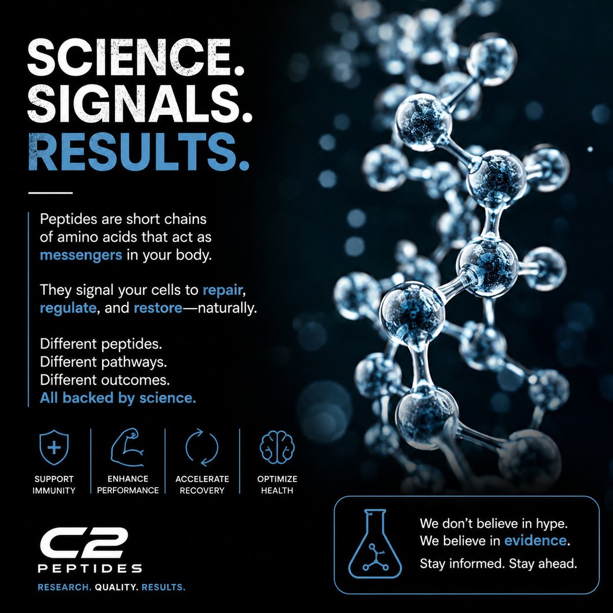 C2Performance1's tweet photo. The future of medicine isn't just about discovering new molecules.

It's about understanding how the body's own signaling pathways can be leveraged through better science.

Evidence over hype. Every time.

#Peptides #Research #Biotech https://t.co/sXT2ovSXoN