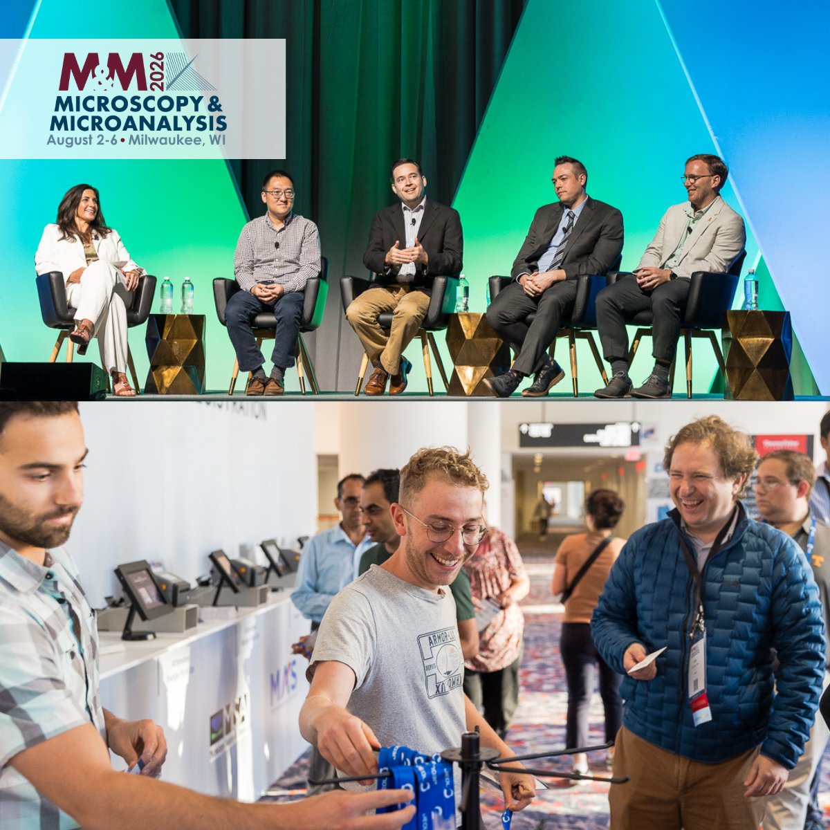 MicroscopySoc's tweet photo. M&amp;M 2026 has already been a hit, and it's only just begun. The first days of our annual conference brought together the MSA Council, the Annual Pre-Meeting Congress, and Sunday Short Courses before attendees gathered at the Welcome Reception to officially launch an exciting week. https://t.co/1e6lsPmhqO