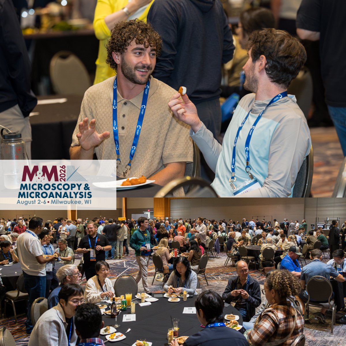 MicroscopySoc's tweet photo. M&amp;M 2026 has already been a hit, and it's only just begun. The first days of our annual conference brought together the MSA Council, the Annual Pre-Meeting Congress, and Sunday Short Courses before attendees gathered at the Welcome Reception to officially launch an exciting week. https://t.co/1e6lsPmhqO