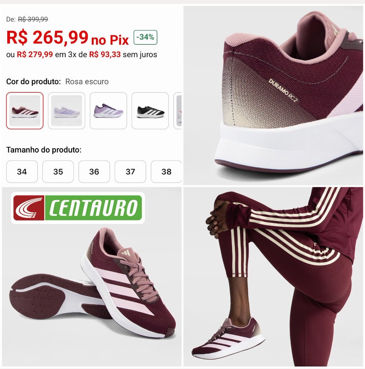 cupomdalaine's tweet photo. Olha essa OFERTA na Centauro😱

👟 Tênis Feminino adidas Duramo RC2
Por: 265
╰┈➤ https://t.co/F2Ays0a42E

🏷️Cupom: MAIS15, TOMA10, BOASVINDAS, PROXIMA
╰┈➤ https://t.co/Xvp0Xy8muY https://t.co/NPT2BQed73