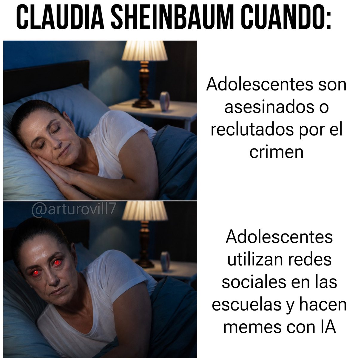 ArturoVill7's tweet photo. Las prioridades de Doña Claudia. https://t.co/LkV68K3299