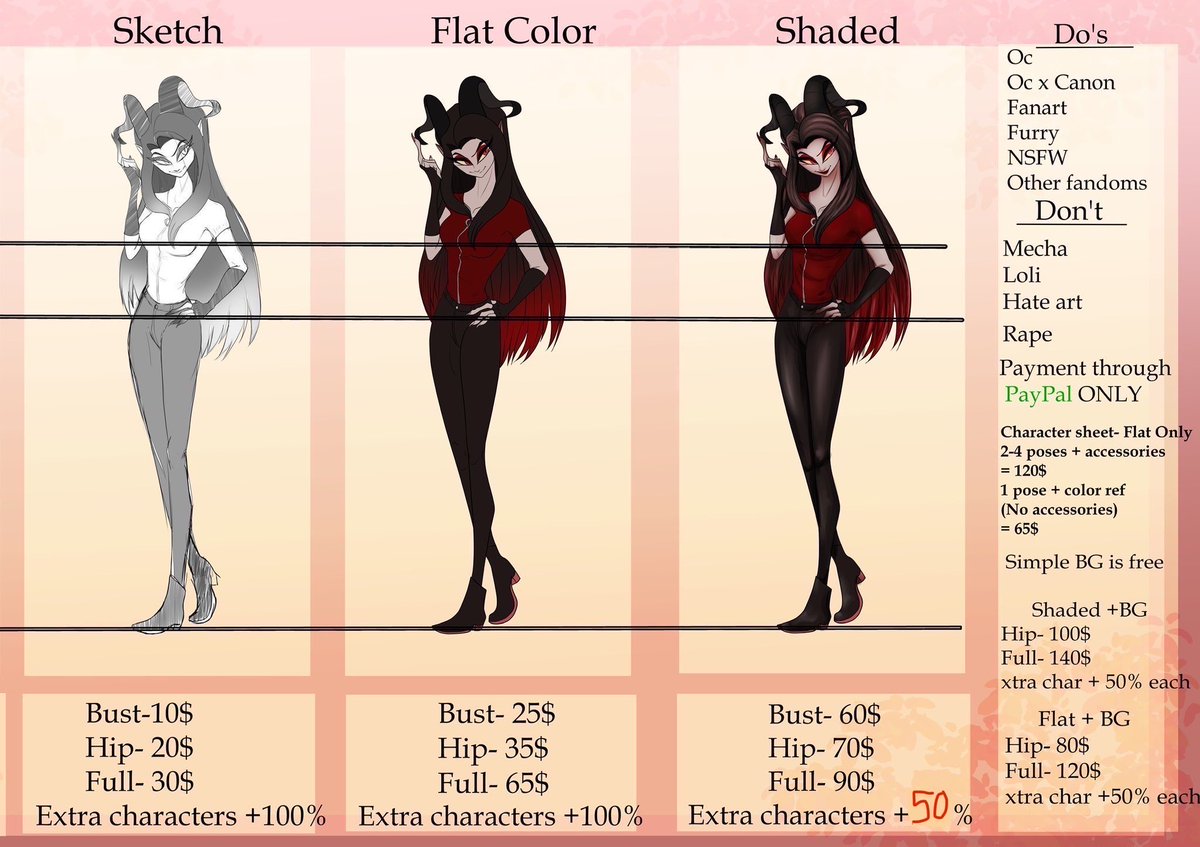 Vanity0329's tweet photo. 💀 Umm yea my commissions are open 
Any bit helps!
Character cards are available too!
RT and sharing would be great too 🙏 
#commissionopen #helluvaboss #hazbinhotelfanart #tadcfanarts #furryartㅤㅤㅤ https://t.co/KIOPiBscKF