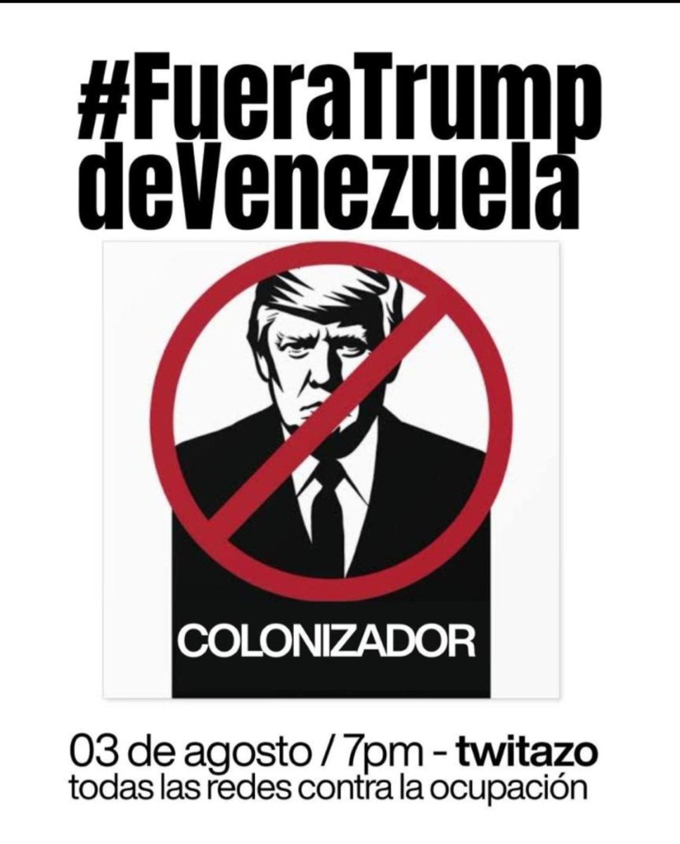 Carol18ing's tweet photo. #FueraTrumpDeVenezuela

EL PUEBLO VENEZOLANO TE RECHAZA CATEGÓRICAMENTE. https://t.co/7MbxqKYN1a