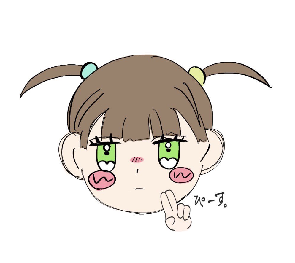 Koto_stamp's tweet photo. 暇だから違う子も書いてみた✌️ https://t.co/B9ua493ERz