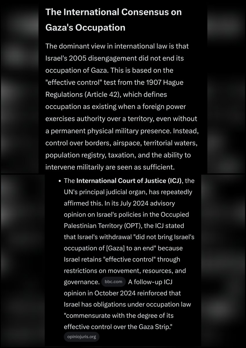daejah's tweet photo. @MatNuclear Because Israel still maintained effective military control over Gaza after their 2005 disengagement. The Israeli Occupation of Gaza did not end - it simply shifted to external control.

Would you happily live under oppressive Occupation for nearly 6 decades? https://t.co/OaRWK6aePN