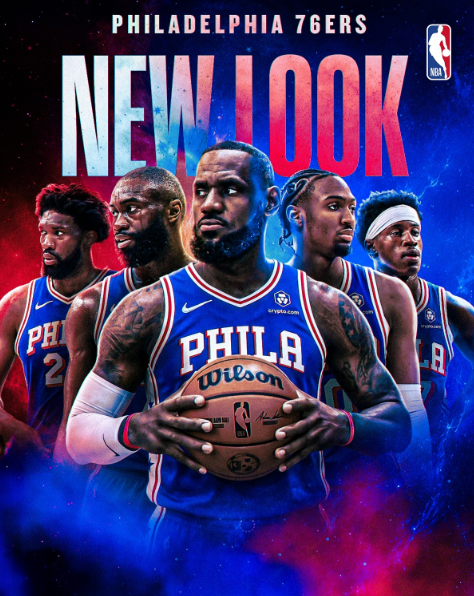 NBALegendada's tweet photo. KEVIN DURANT sobre o novo Sixers e Warriors 2017:

"Joel, MVP recentemente.
Jaylen, Finals MVP recentemente.
Maxey, All-Star nas últimas 3 temporadas.

Klay nunca foi MVP de nada.
Draymond tinha média de 14 PTS.

Não entendo por que aquele Warriors seria melhor no papel" https://t.co/TDVaVpYRMe