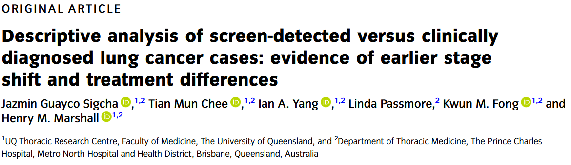 tpchlibrary's tweet photo. Congratulations to #TPCH's J. Guayco Sigcha, T. Chee, I. Yang, L. Passmore, K. Fong &amp; H. Marshall for their contribution to the article "Descriptive analysis of screen-detected versus clinically diagnosed lung cancer cases: evidence of earlier stage..."
https://t.co/mmRLLK8ybC https://t.co/EM7rooc9DT