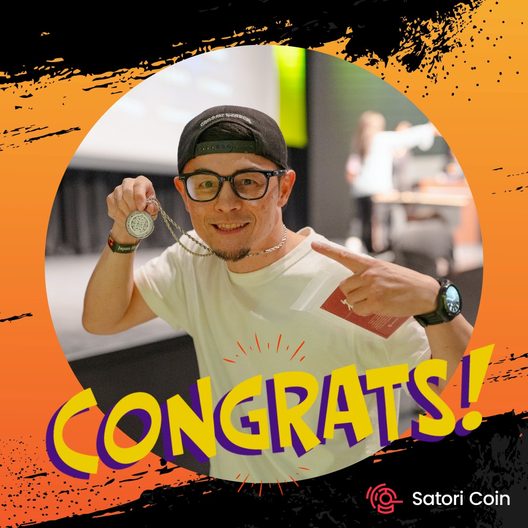 satoricoin's tweet photo. Congratulations to all the Satori Coin winners from Japan Blockchain Week Summit 🎉

We were delighted to receive this photo from the event organizer and wanted to celebrate everyone who took home a Satori Coin✨ #JBWS2026 https://t.co/JSG5zxwCtV