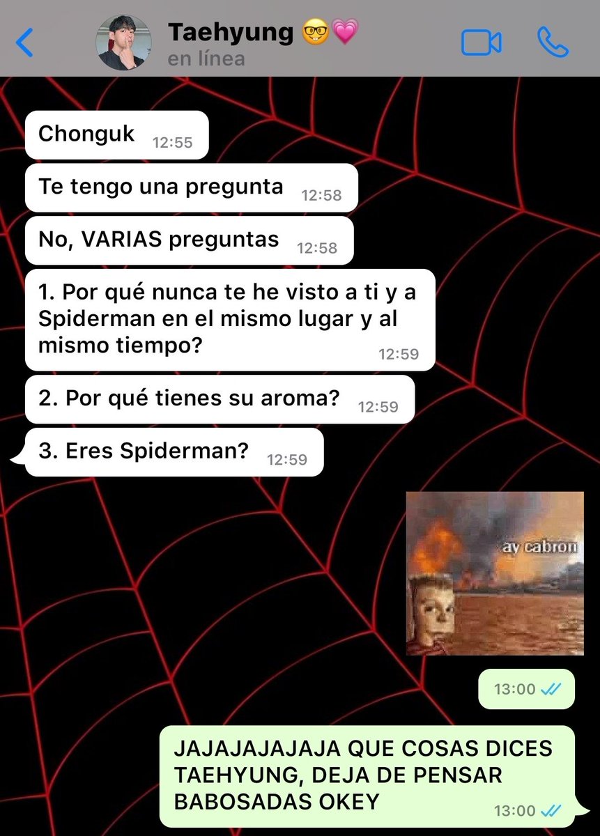yoongisitaa's tweet photo. #taekookau 🕸 Spider Love

Jk, un Omega popular y bonito esconde una doble vida: es el misterioso héroe arácnido que salva a la ciudad

Y Th, su compañero nerd y solitario comienza a sospechar de él al notar que su aroma es demasiado similar al de Spiderman

#vkookau #autaekook https://t.co/t8Wrif2vuC