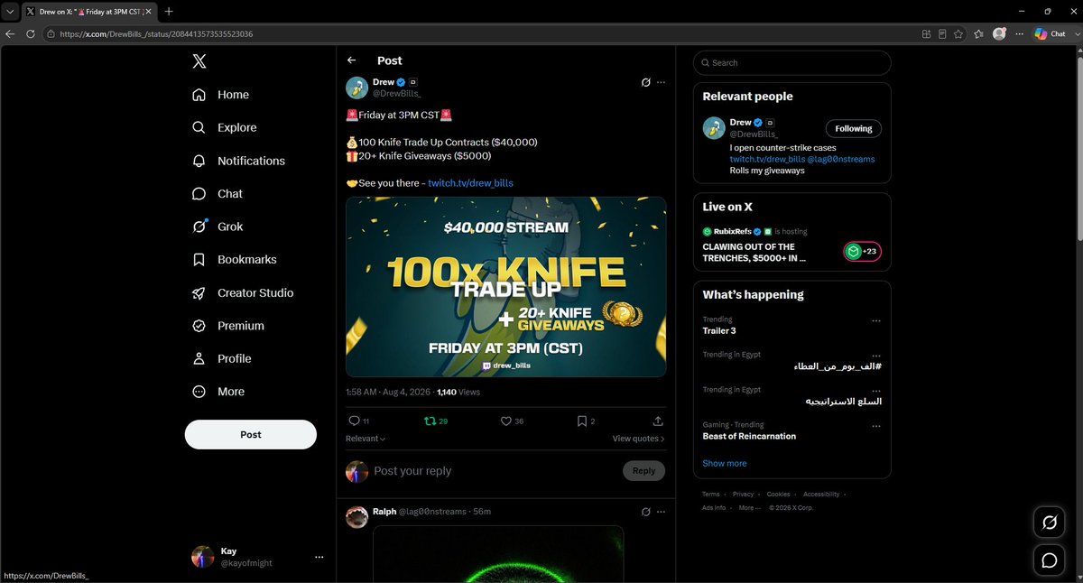 kayofmight's tweet photo. @DrewBills_ @OnlyAkram @csruka888 
Good luck with the opening bro <3 https://t.co/vegvWp5kFq