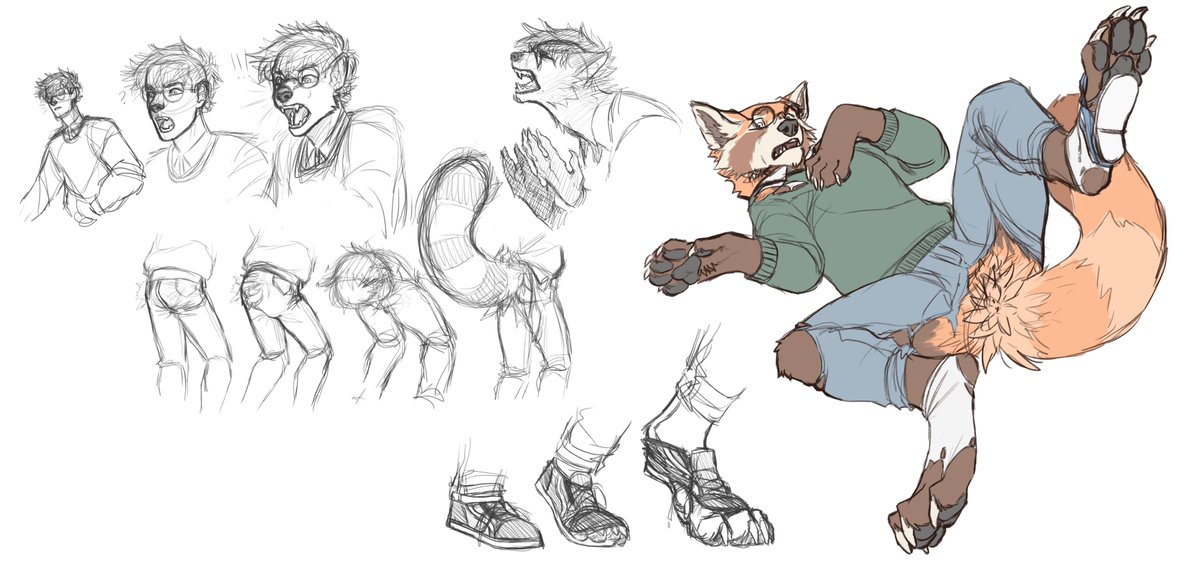 That1TFGuy's tweet photo. I forgot I had sketched this red panda TF sheet! Should I continue working on it? 🤔
#tf #transfur #tftuesday #tfeveryday https://t.co/xUsVApGU2z