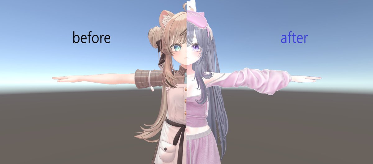 samosielvrchat's tweet photo. 💌 Commission Open  

🎁 Review Event (4 Slots Left)  

Manuka Avatar Customization  

✨ Sleepy &amp; Cute Style  

• Hair 
• Outfit 
• Makeup 
• Accessories  
Swipe to the last image to see the Before &amp; After.

 #VRChat #VRChatAvatar #Manuka 
#VRC #Commission https://t.co/urJ2xvgSFH