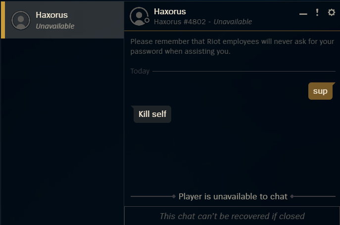 NerfVoid's tweet photo. @drewlevin sup man, surely these people can be auto-banned. I was bantering in ARAM and the guy added me just to type this into insta-block combo https://t.co/KED2nGtN62