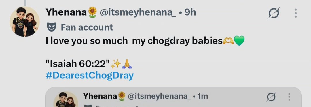 itsmeyhenana_'s tweet photo. Wala ako sa ayuda kagabi kasi tulog ako. Pero one thing na sobrang happy ko, yung verse na comment ko sa #DearestChogDray nagkatotoo. 
Yung ayuda talaga sa chogdray hindi hinihingi, kusang binibigay nila. Haysss i love you sm my chogdray babies🫶💚
#chogdray https://t.co/5AN9Ybi9Gk