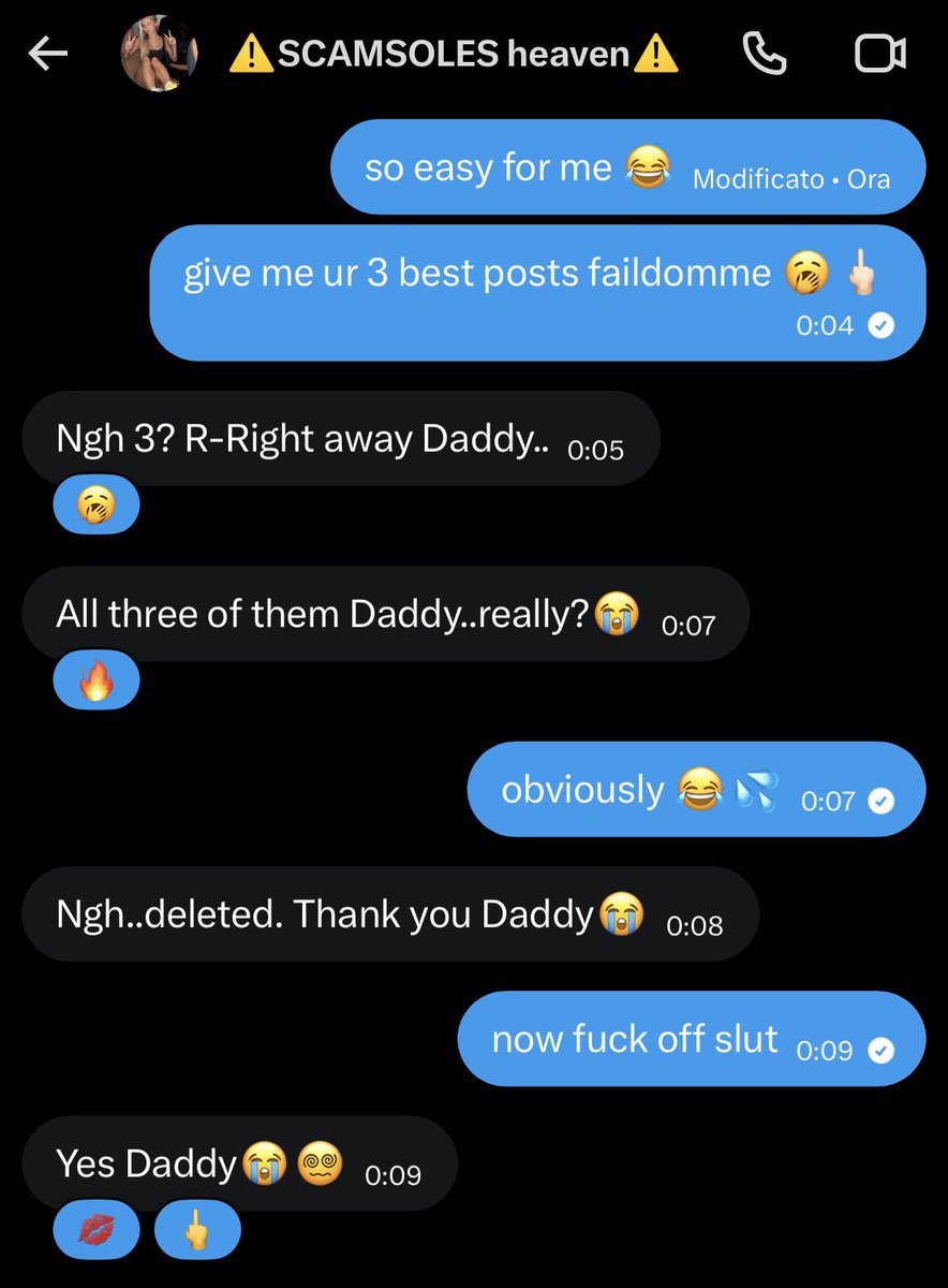 urscamaddiction's tweet photo. ~faildommes exposed pt. 2~

watch this dumb faildomme at my feet🥱
I got ur “bratty” domme on a leash, barking on command for my musky cock🤤💦

@BrattyScamsoles has been added to my faildommes collection and can’t stop sucking my lazy sweaty 19yo scamcock 👅

Why working when I have losers like him BEGGING me to steal their posts and ruining their “career” 🌀😵‍💫

scamcock catfish paypig findom neet whalesub femdom nofap goon scam humanATM finsub manscam